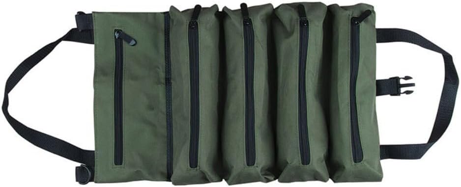 Sac à Outils Portable Fabriqué à Partir De Tissu Oxford Robuste Avec Fermetures éclair Résistantes à La Rouille Pour Charpentier, électricien, Plombier, Mécanicien, Couleur Verte, Grande Capacité De