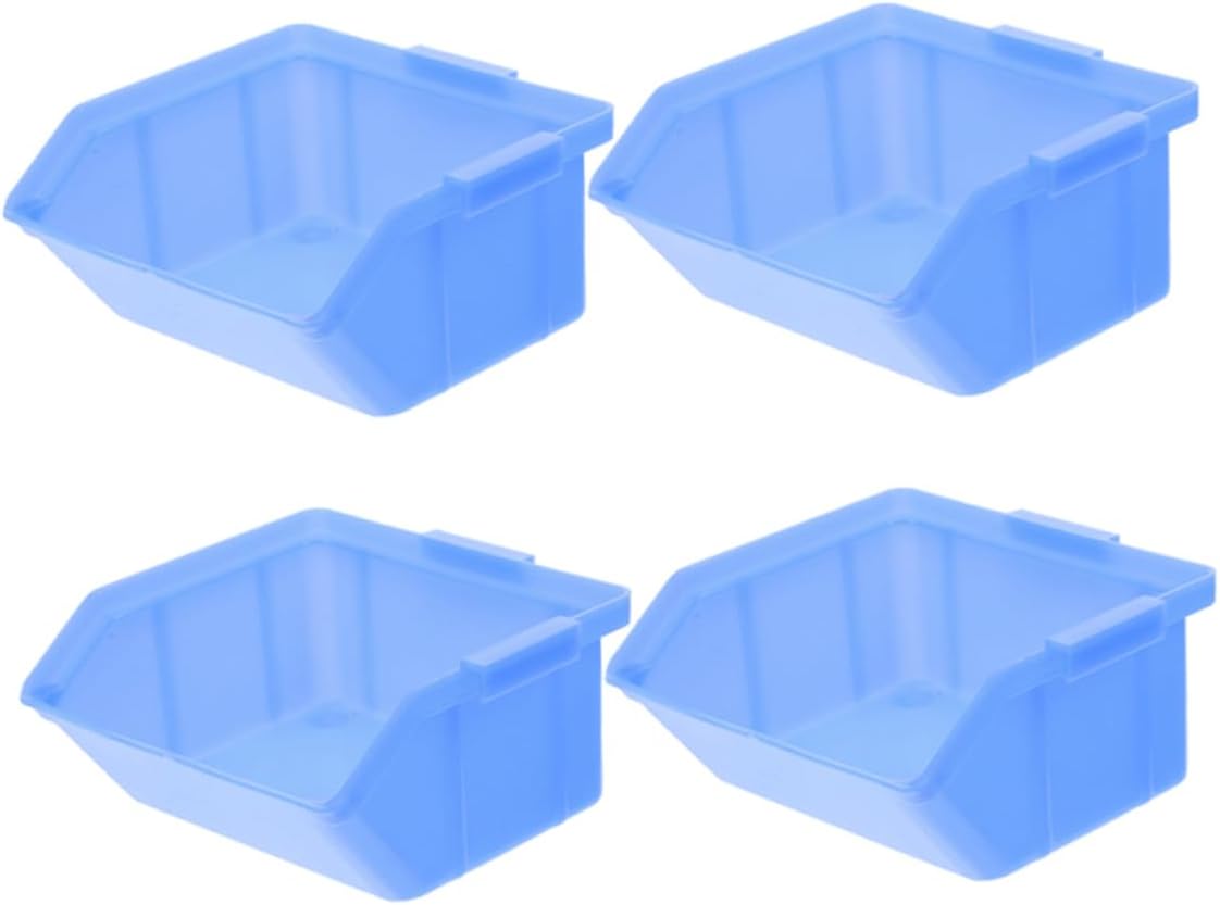 Housoutil 4 Pièces Bacs De Rangement Plastique Boîtes Pour Accessoires Coffrets De Rangement Boîtes à Outils Entrepôt
