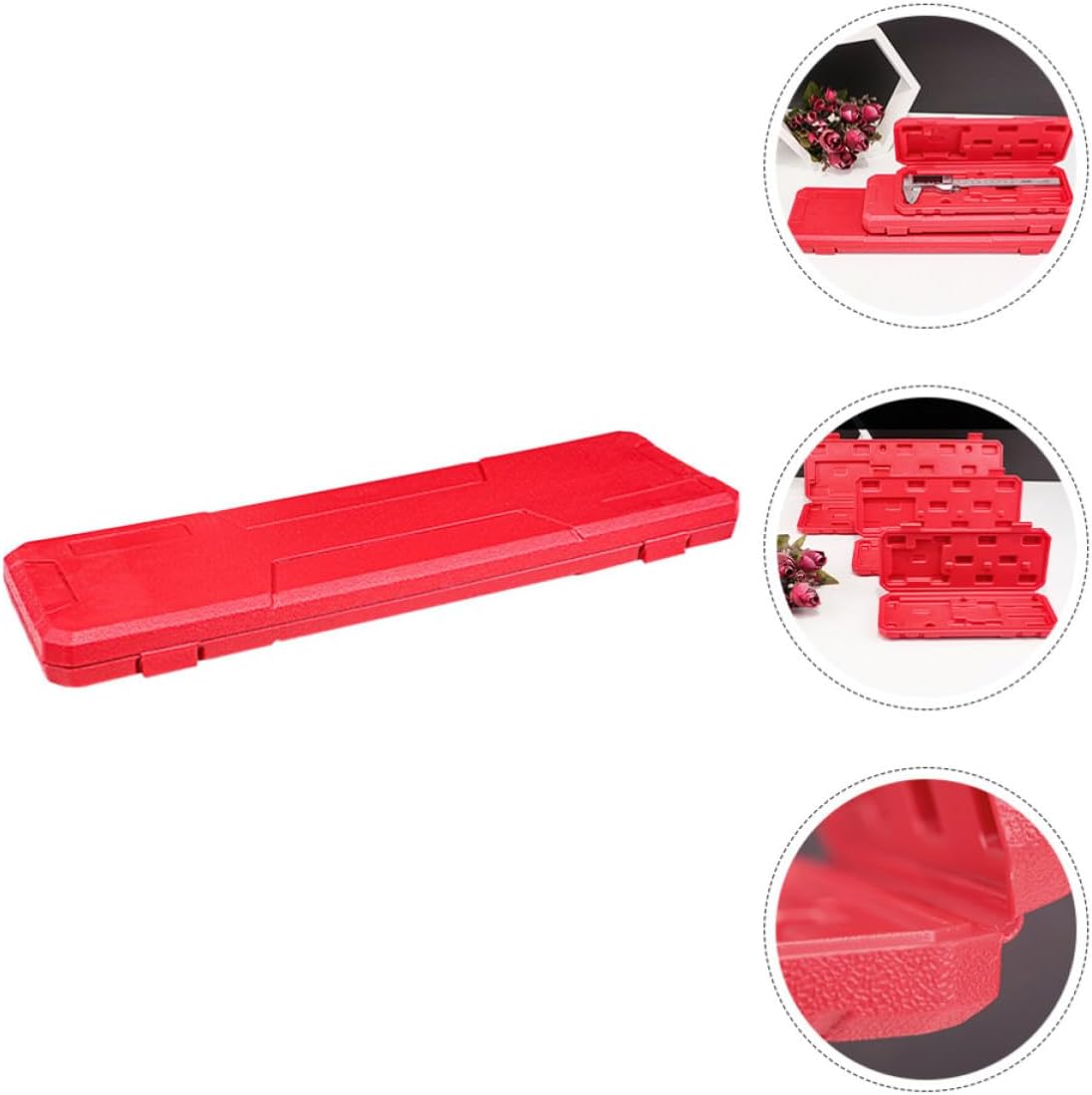 Healvian Boîte à Pied à Coulisse En Plastique Rouge Légère Et Portable Pour Rangement Et Transport Lors De Voyages