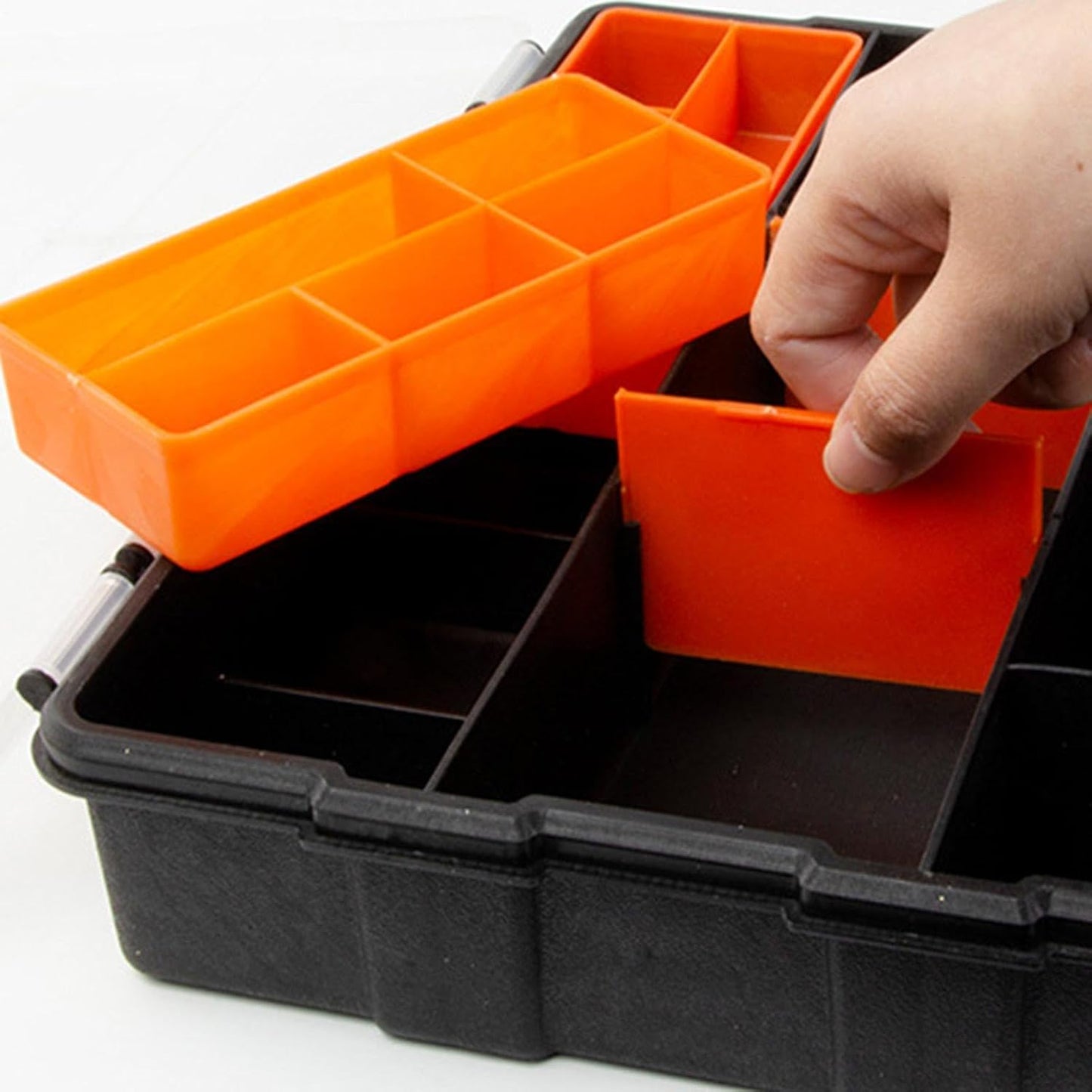 GENERIC Organisateur De Boîte à Outils | 21 Compartiments Grande Capacité Verrouillable | Conteneur Pour Petits équipements | Pour Vis, écrous, Vis, Garage, équipement De Pêche, Atelier, Atelier