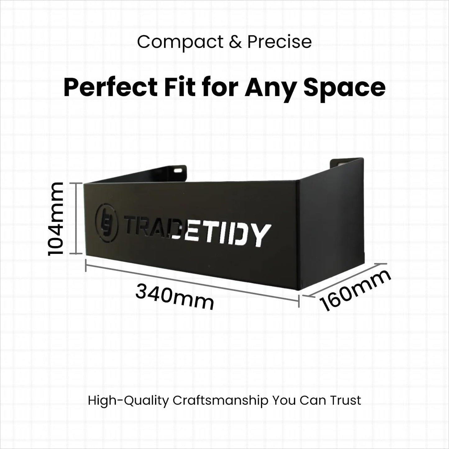Tradetidy Plateau De Rangement Pour Boîte à Outils, Sac à Outils, Outils De Plomberie – Robuste, Finition Durable, Construction Robuste Entièrement En Acier – Idéal Pour Le Rangement De Camionnettes,
