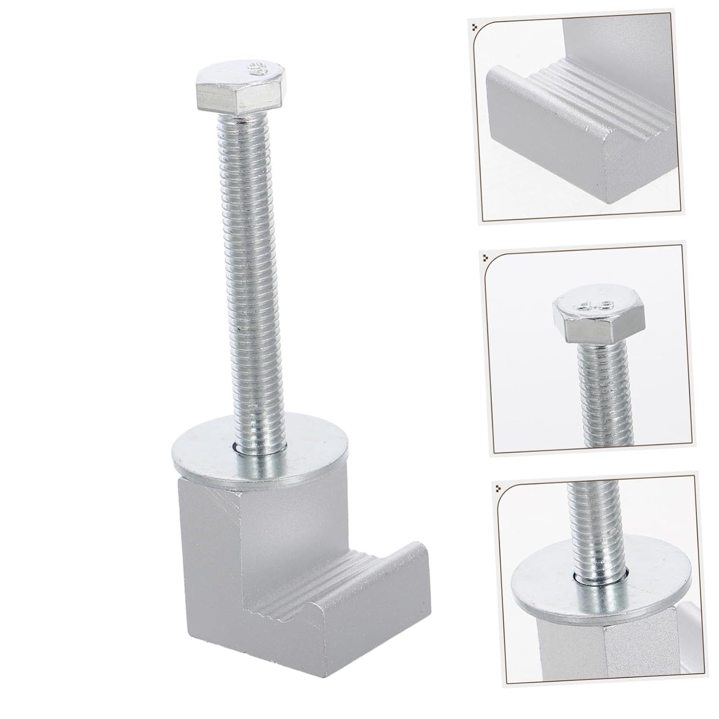 VALICLUD Kit De Fixation Boîte à Outils Pour Camionnette 10 Pièces Crochets En J Aluminium Argenté Maintien Sécurisé Accessoires Pour Benne Camion Usage Professionnel