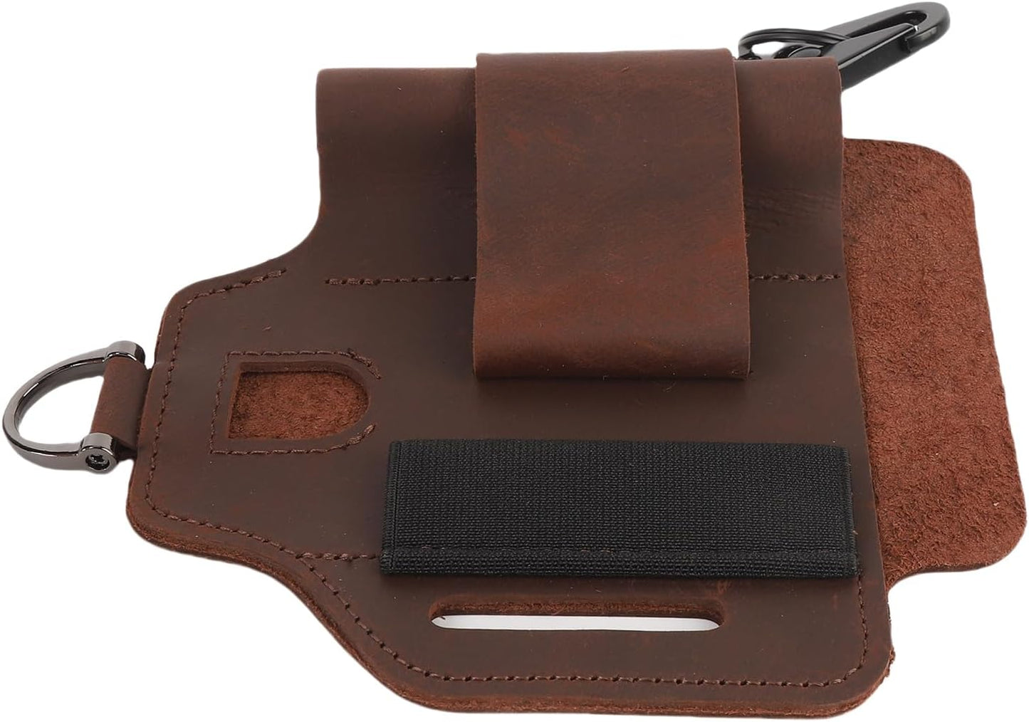 Alomejor Sac à Outils De Ceinture En Cuir, Portable, Multifonctionnel, Pour Projets De Réparation D'aventures En Plein Air, Avec Espace Sûr Pour Outils, Lampes De Poche électriques, (noir)