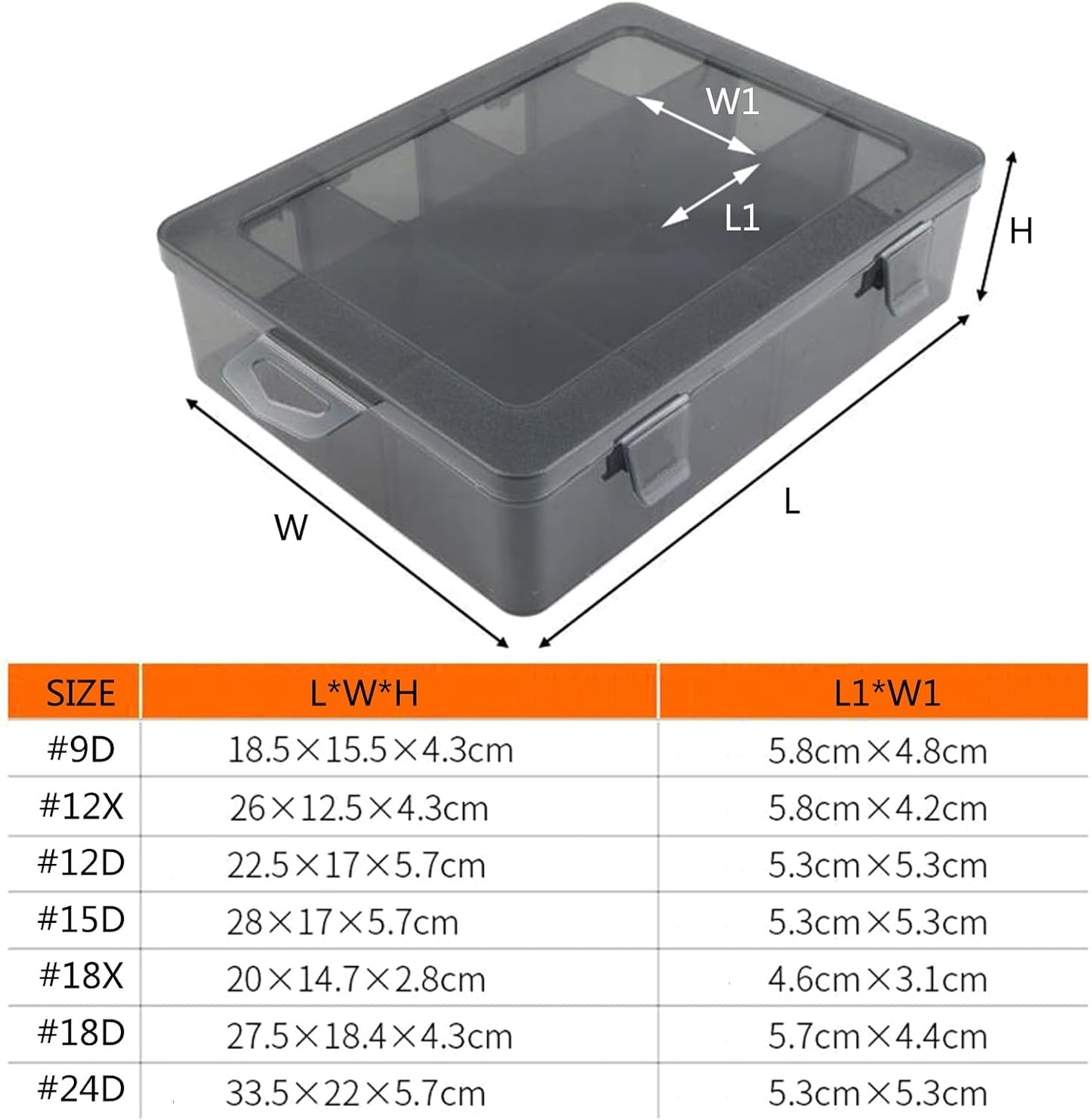 Boîte à Outils Avec Cloison Amovible Pour Vis De Petites Pièces Portables