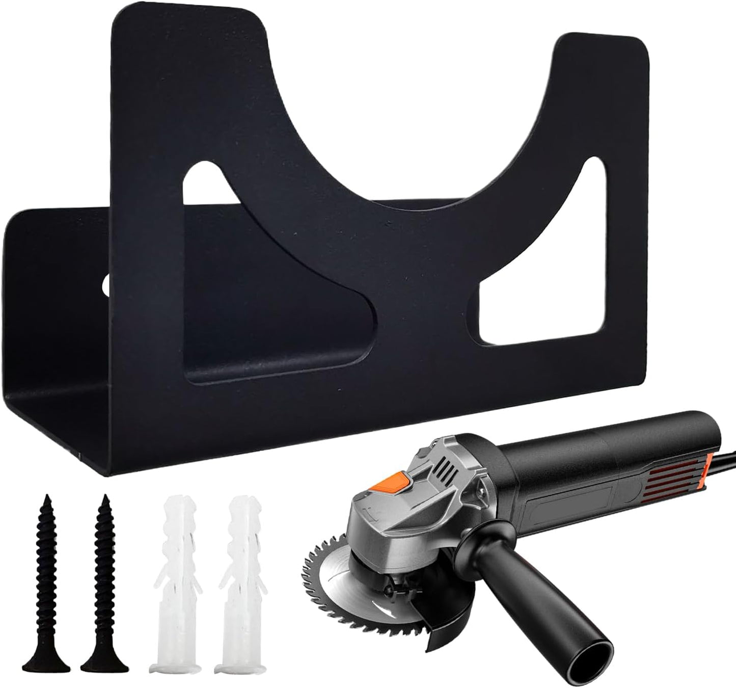 GENERIC Support Mural Pour Meuleuse, Support Pour Ponceuse électrique, Cadre Interactif En Fer Robuste, Design Sécurisé, Pour Atelier, Garage, Solution De Rangement Pour Perceuse électrique 13 X 8 X 5 Cm