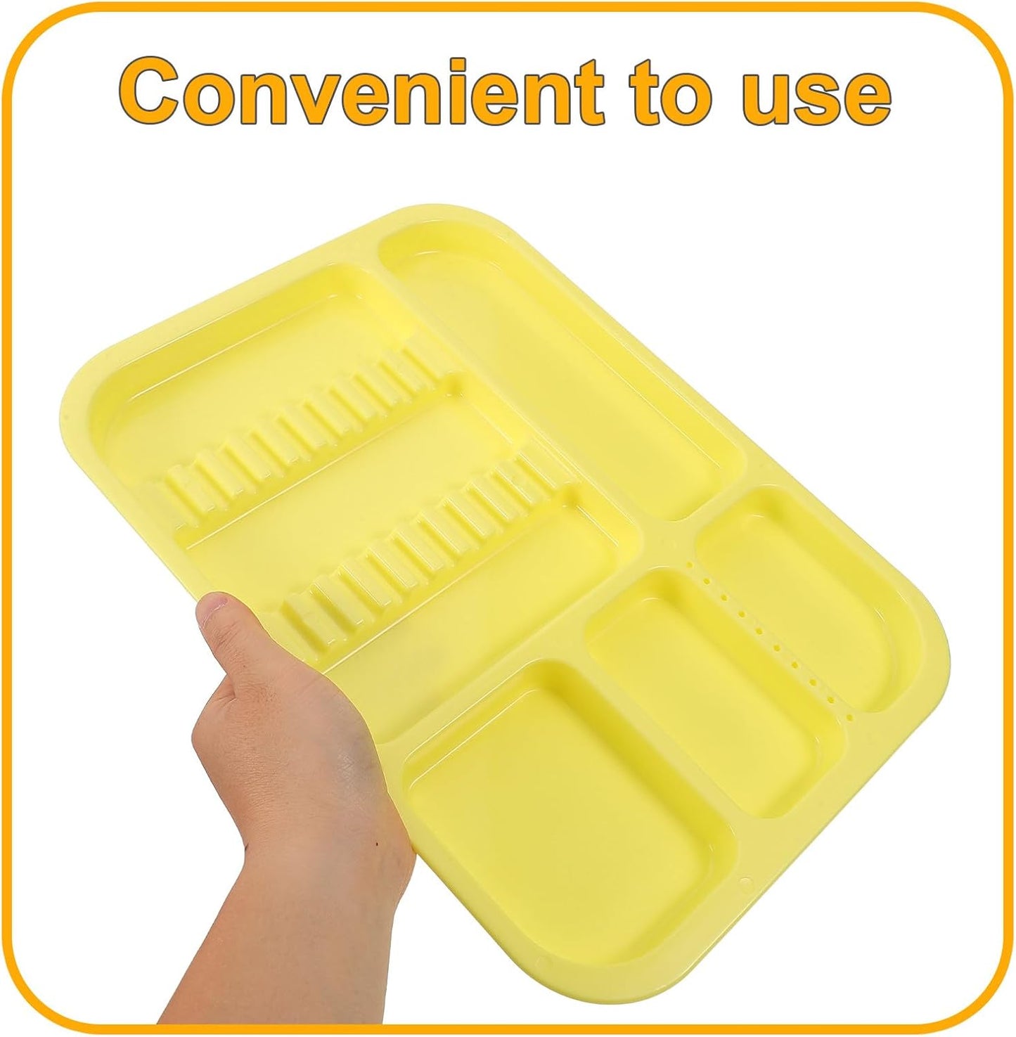 Ciieeo Lot De 2 Plateaux En Plastique Compartimentés Pour Instruments, Plateau Portable Multifonction En Pp Espace De Rangement Ample Pour Outils Et Objets