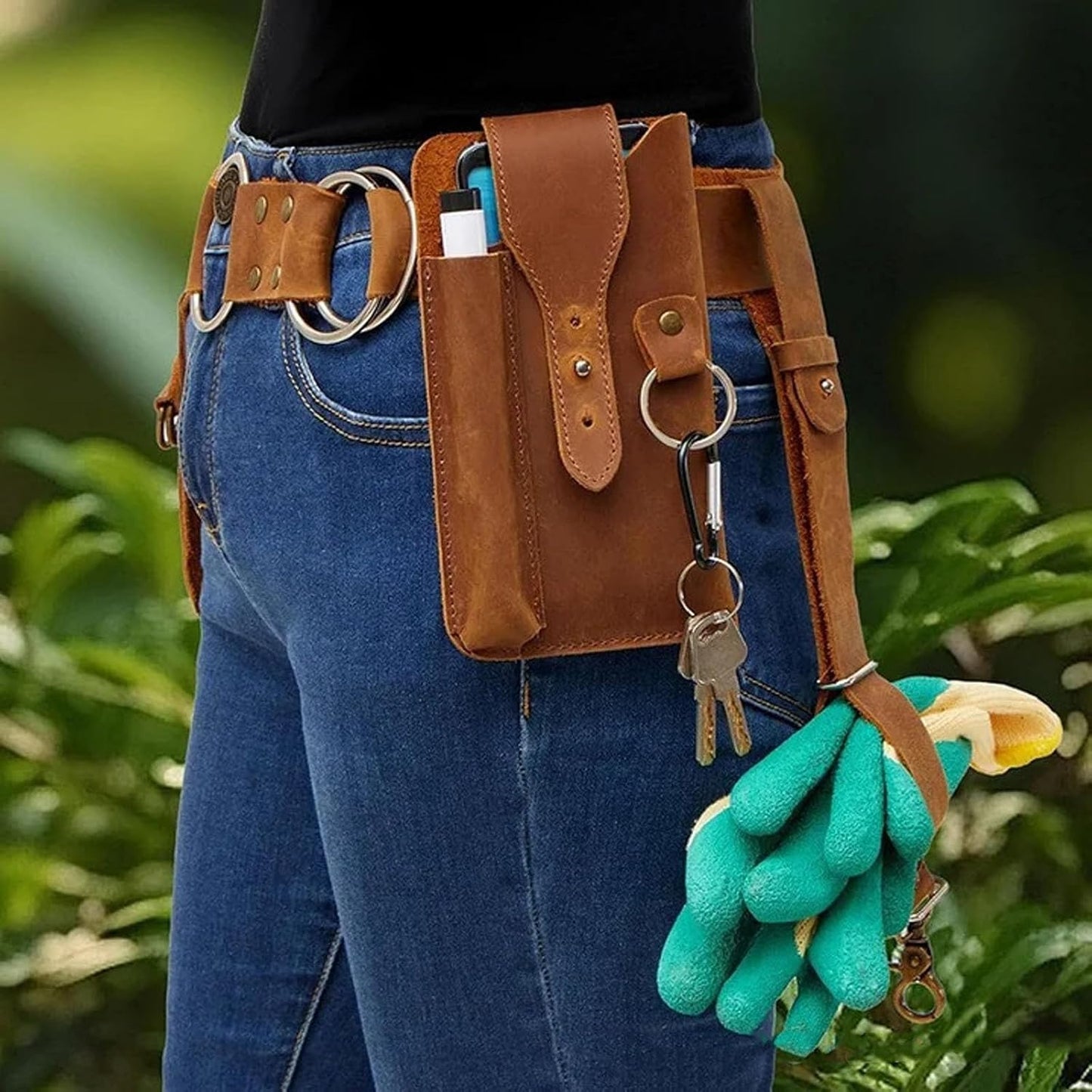 Pochette De Ceinture à Outils Multipoches Sur Un Seul Côté Pour Charpentiers Et Constructeurs, Sac De Ceinture D'électricien Renforcé Pour Homme Et Femme