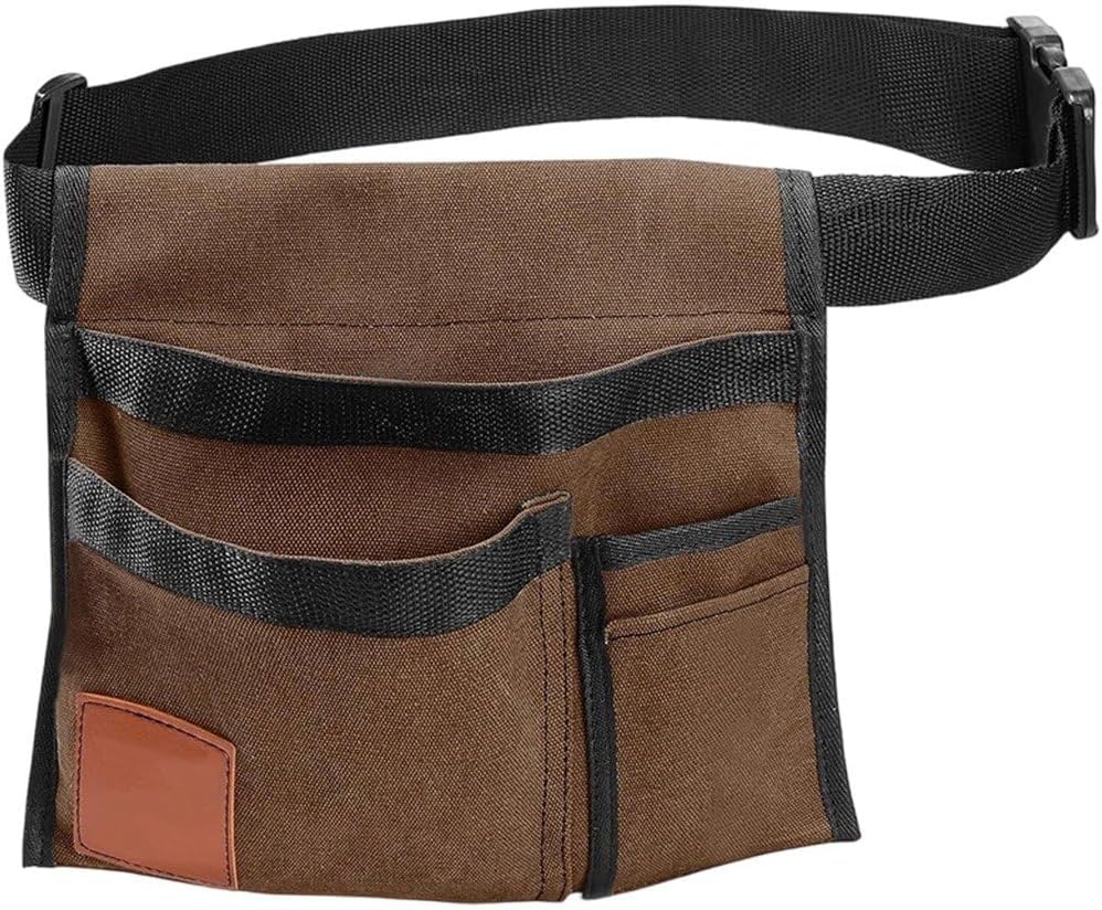 Ceinture Porte-Outils De Jardin, Pochette À Outils De Jardin, Pochette À Outils Légère Avec Poches, À Outils Utilitaire En Toile Avec Ceinture Ajustable