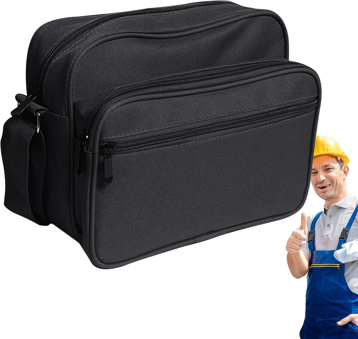 GENERIC Sac à Outils Robuste Pour Mécanicien, Pochette Organisateur D'outils, Sac Avec Fermeture éclair En Toile épaisse Pour électriciens, Charpentier, Mécanicien Pour Le Rangement Des Clés, Des Pinces, Des