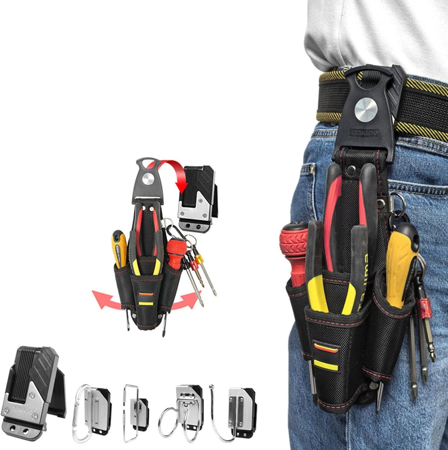 Genérico Ceinture Porte-outils,Sac Organisateur Portable | Sac à Outils De Vie électricien - Convient Pour Les Mécaniciens Hydrauliques Roofer Entrepreneurs De Construction Charpentiers Et Papas