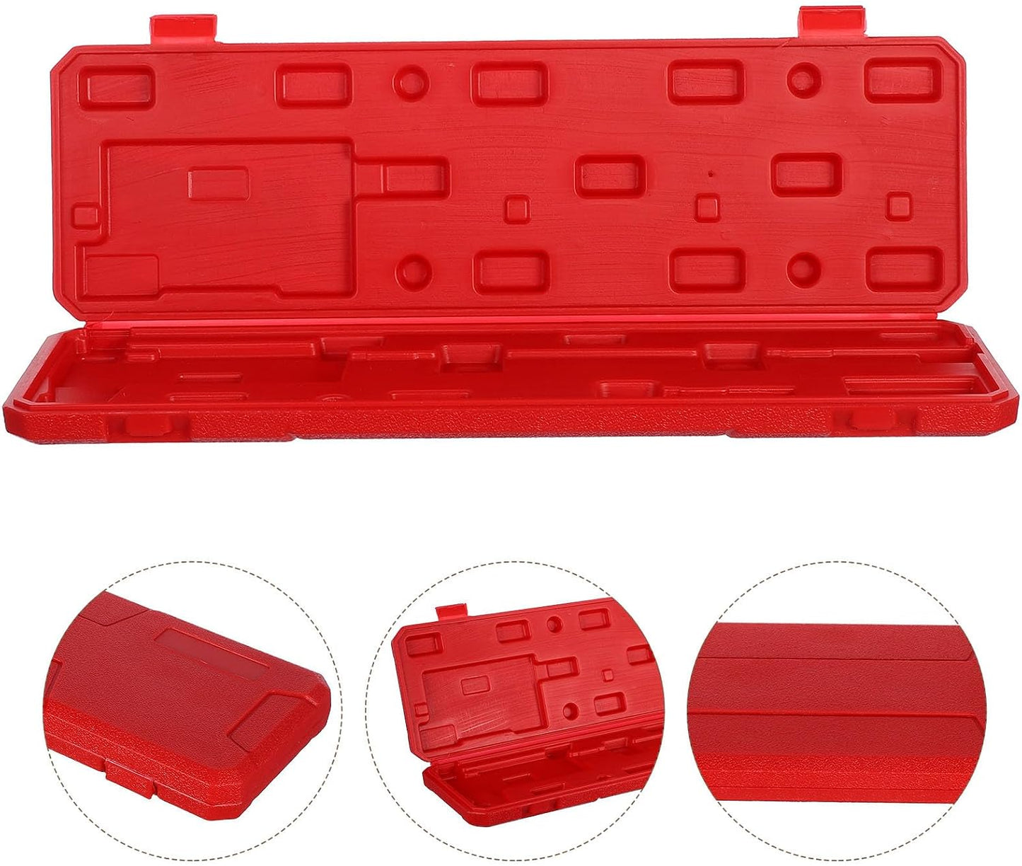 Healvian Boîte De Rangement Rouge Étui Léger En Plastique Design Extérieur Moulé Par Soufflage Protection Résistante Pour Pied à Coulisse Numérique Pour Atelier Et Voyage
