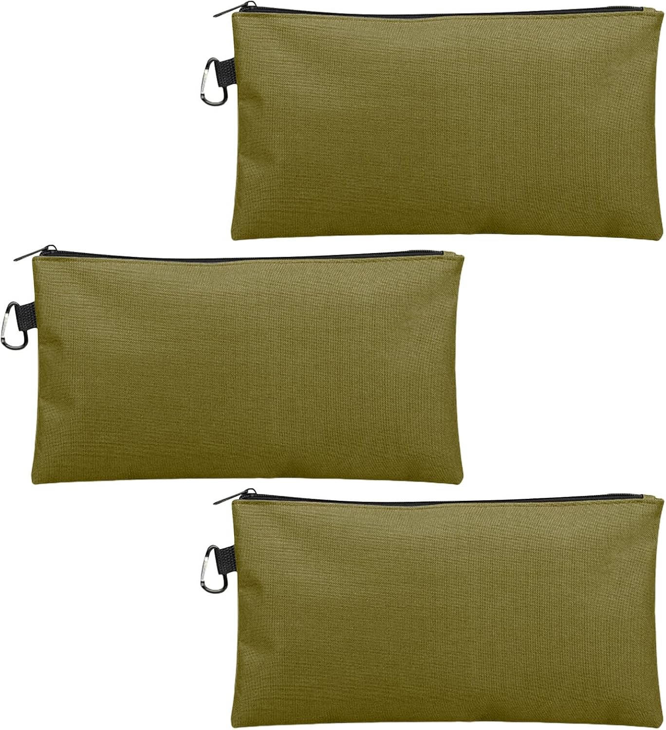 Lot De 3 Sacs à Outils, Poche Zippée, Petite Poche Avec Mousqueton, Organiseurs De Rangement Polyvalents, Rangement De Rechange