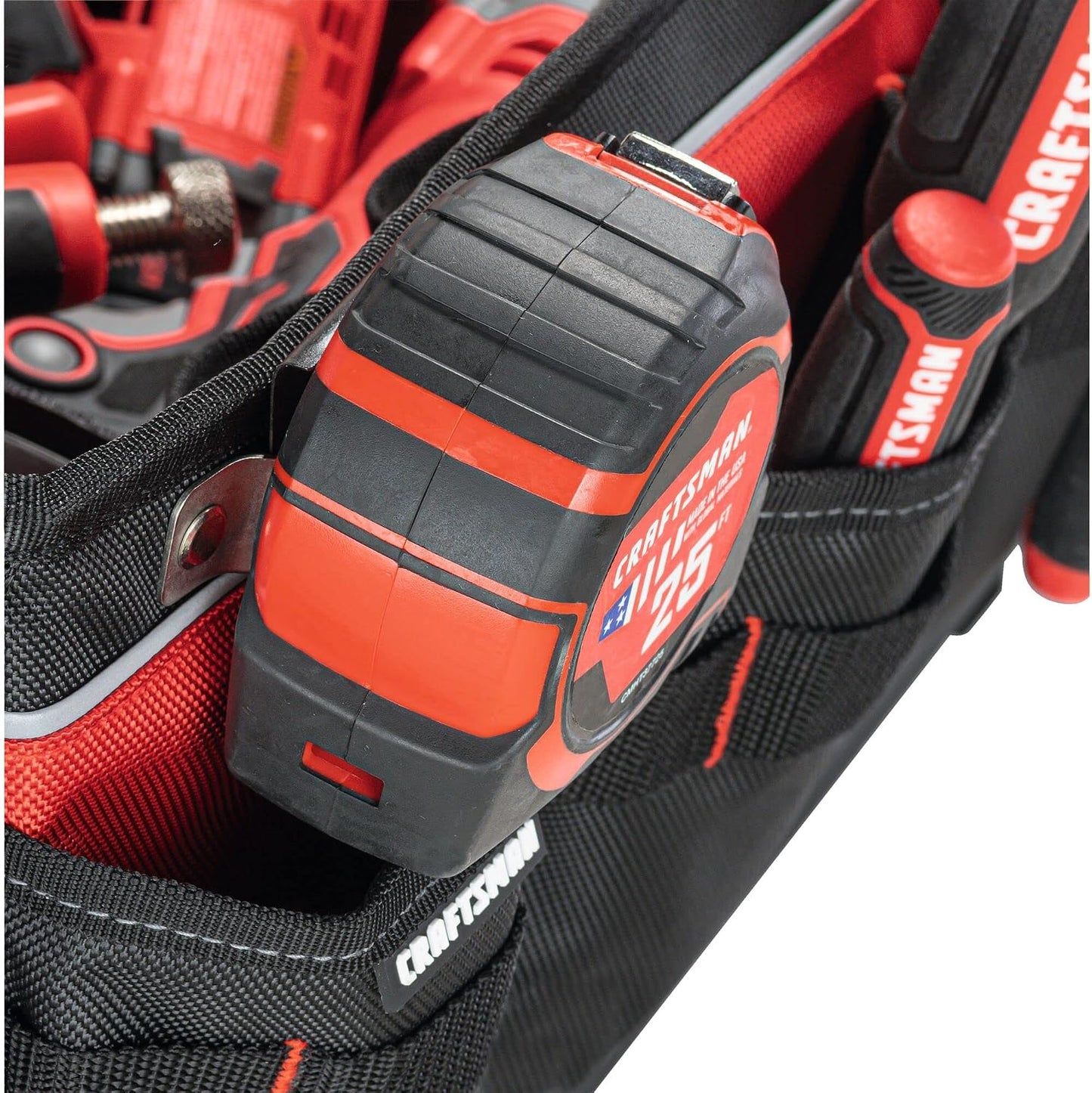 CRAFTSMAN Trade STACK CMST21451 Sac à Outils Avec Fermeture éclair, 56,8 Cm, Polyester, Noir/rouge