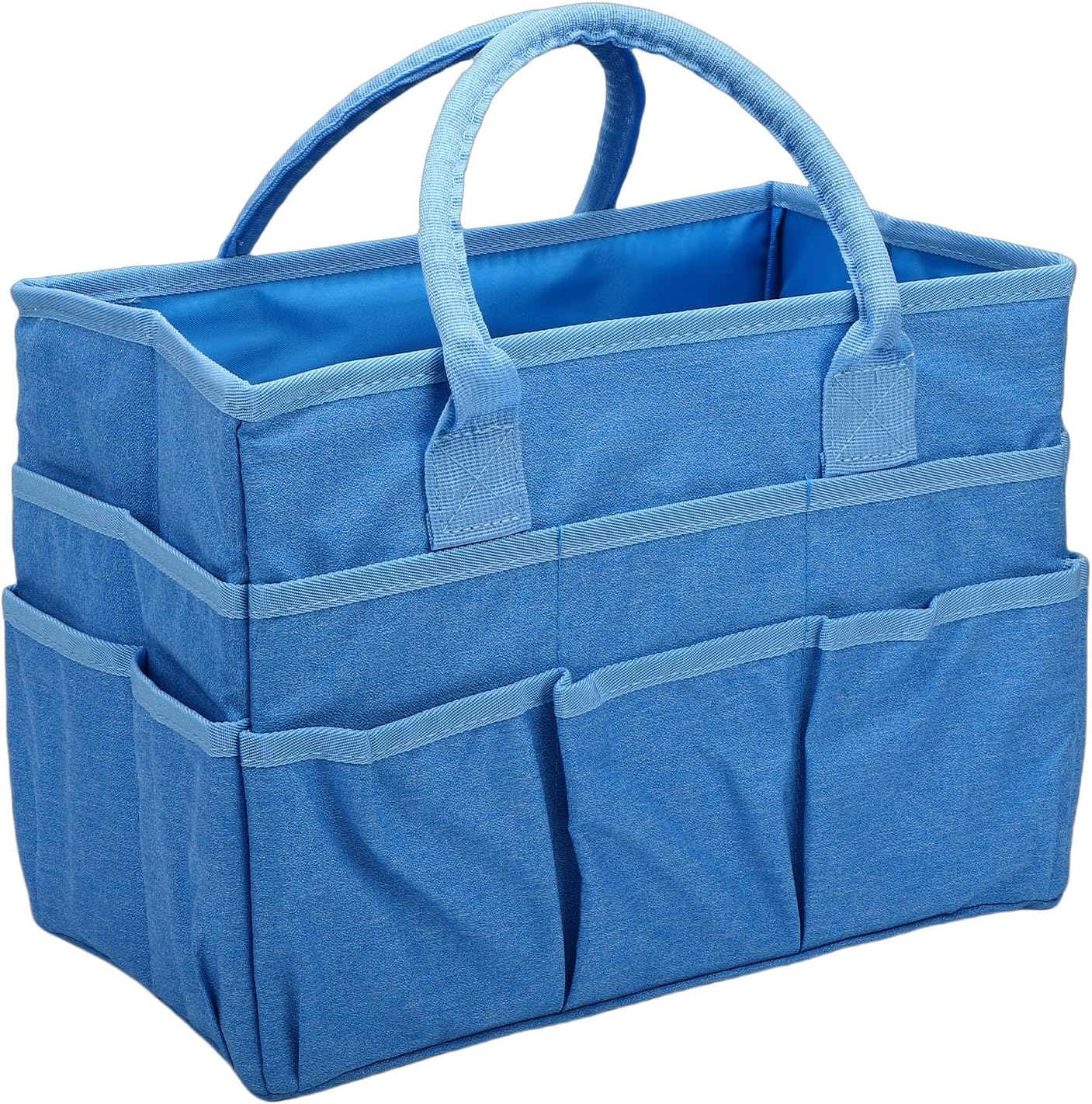 Srliya Sac De Rangement Artisanal 10 Poches En Tissu Oxford, Rangement Spacieux Pour Les Arts Et L'artisanat, Papeterie Pour Enseignant, Sac à Outils De Jardinage De Couture (Verte)
