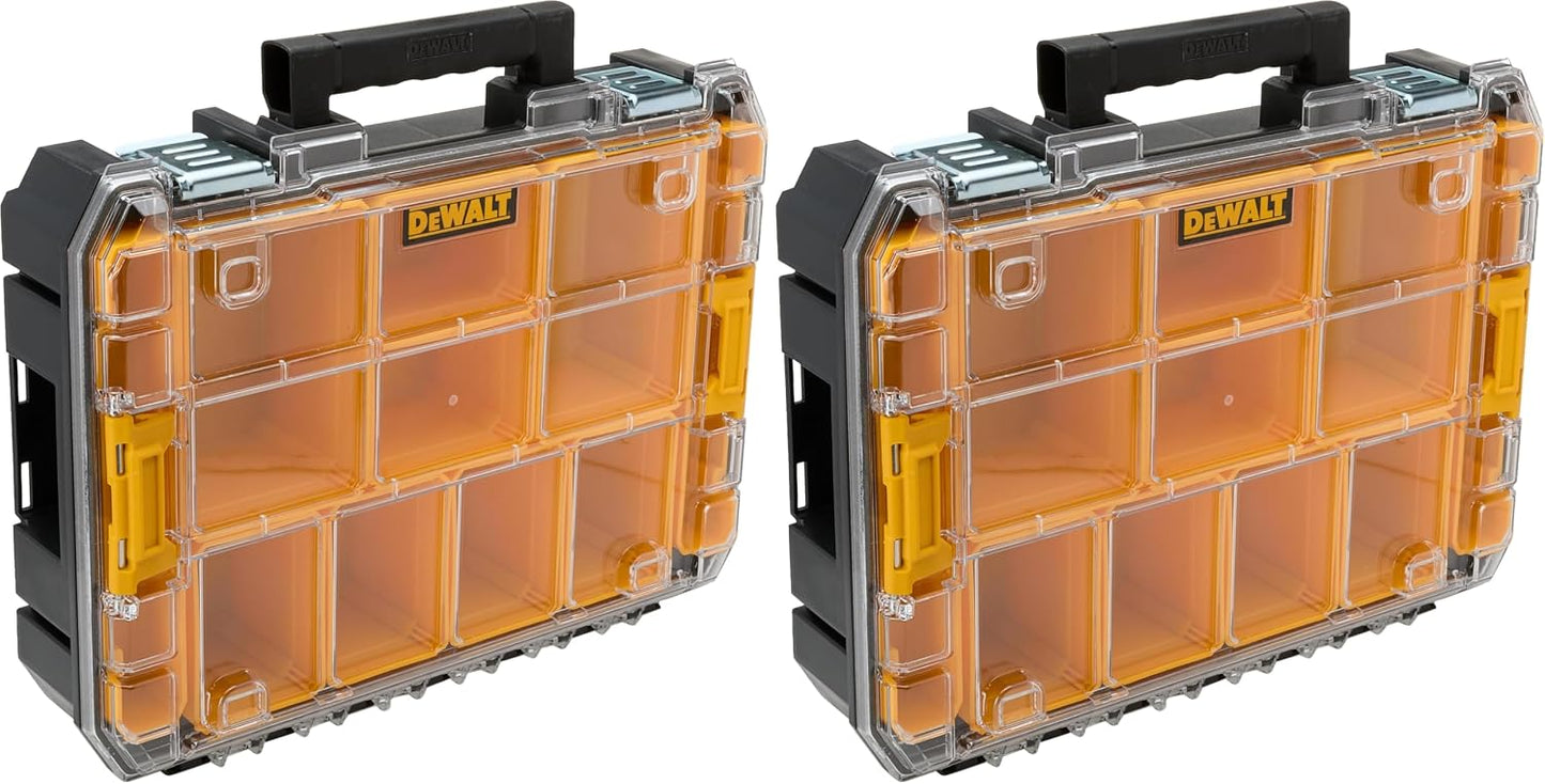 DEWALT Organiseur TSTAK DWST82968-1 - Etanche IP54-7,8L - Pour Petites Pièces Et Accessoires - Couvercle En Polycarbonate Transparent