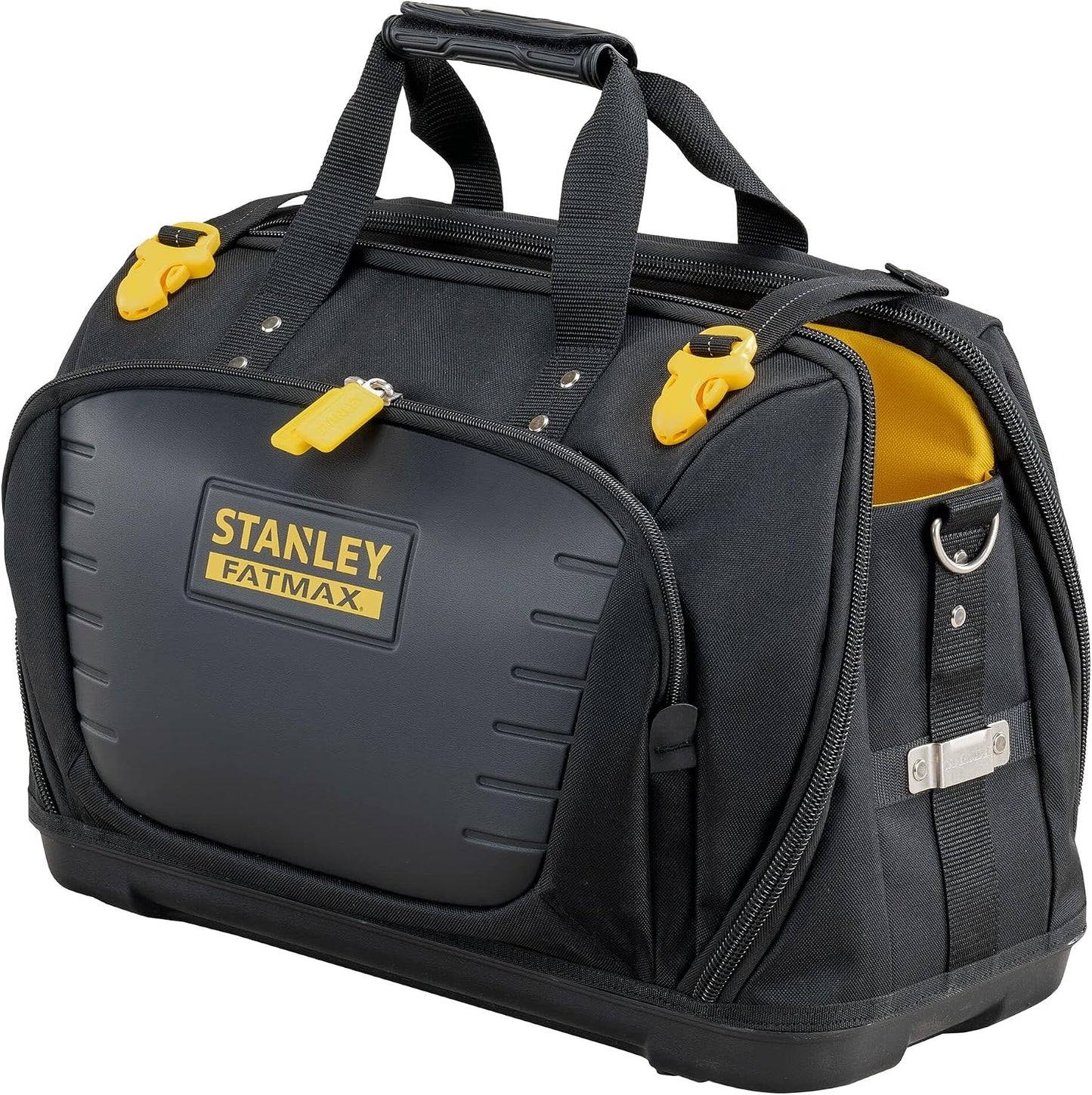 Stanley Fmst1-80144 Sac À Outils Gamme Fatmax - Base Rigide -600 Deniers - Nombreuses Poches - Sangles D'Épaules Détachables - 4 Compartiments Multicolore