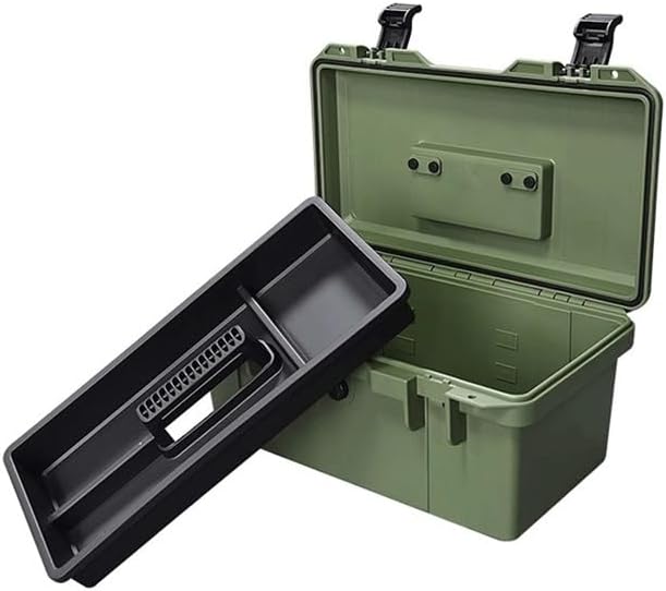  Caisses à Outils Boîte À Outils En Plastique, De Maintenance Multifonctionnelle, Rangement Pièces Ménagères, D'articles Voiture, D'urgence Réparation Sur Le Terrain(Bruin)