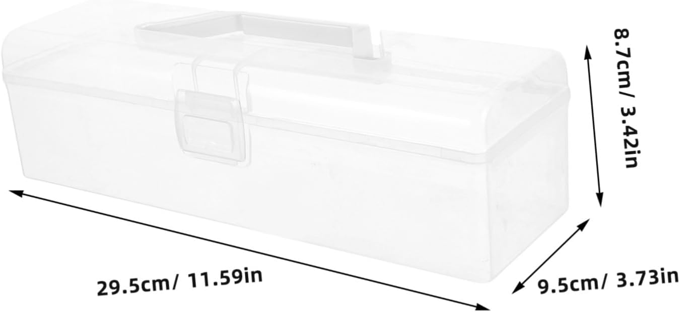  ULTECHNOVO Boîte à Outils Plastique Transparent Avec Poignée Organisateur De Rangement Pour Fournitures De Couture Et Projets Boîte De Rangement Pratique Pour Artisanat Et Matériel De