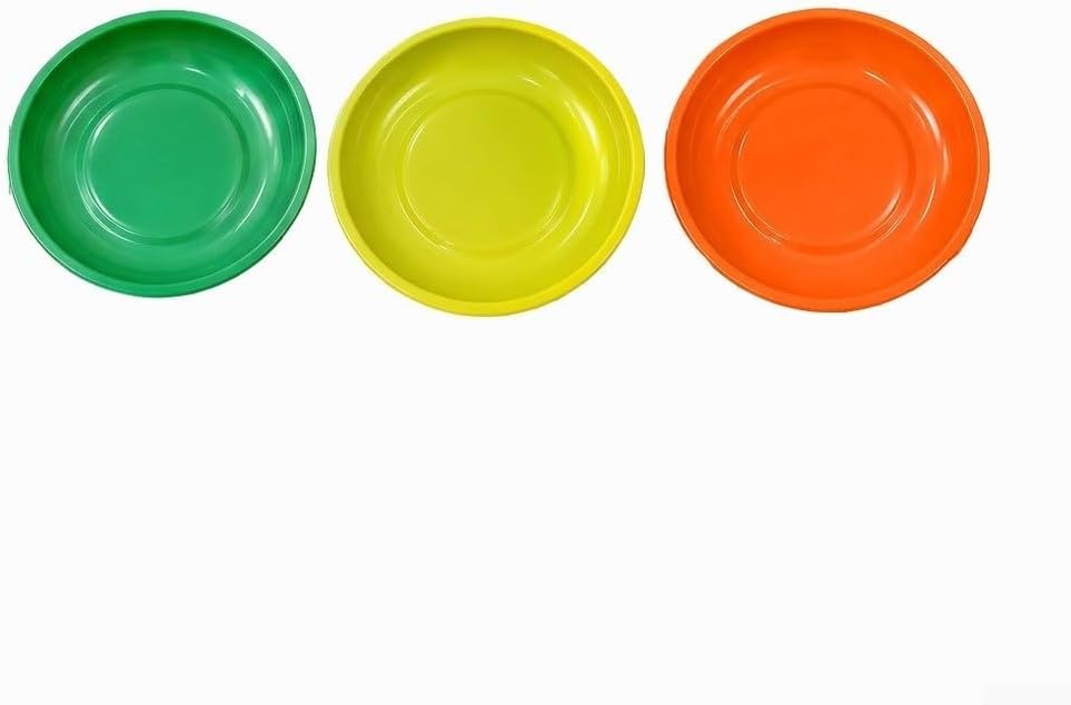  Plateau De Rangement Rond Jaune Pour Petites Pièces Avec Bords Polis Et Construction En ABS Idéal Pour L'organisation De La Boîte à Outils De Garage, Taille De 15,2 Cm (lot De 3)