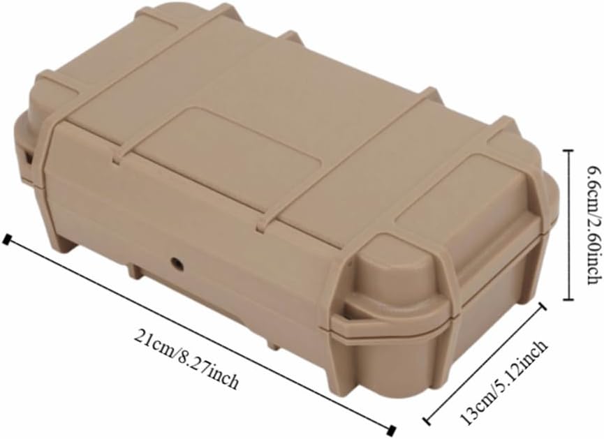  Boîte à Outils Portable étanche Double Couche ABS Résistant Aux Chocs Pour équipement De Camping En Plein Air, 21 X 13 X 6,6 Cm (kaki)