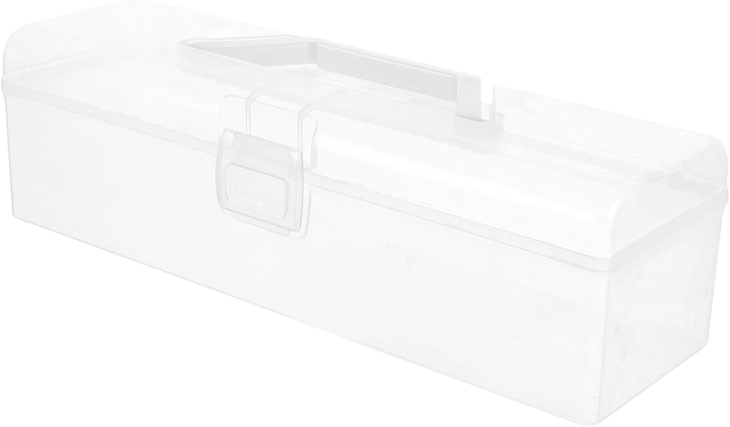  ULTECHNOVO Boîte à Outils Plastique Transparent Avec Poignée Organisateur De Rangement Pour Fournitures De Couture Et Projets Boîte De Rangement Pratique Pour Artisanat Et Matériel De