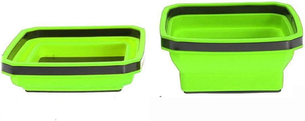  König Design Plateau Magnétique - 11,4 X 11,4 Cm - Aimant Puissant Empilable - Pliable - Pour Ranger Outils, Petites Pièces, Vis Et écrous, En Silicone (bleu)
