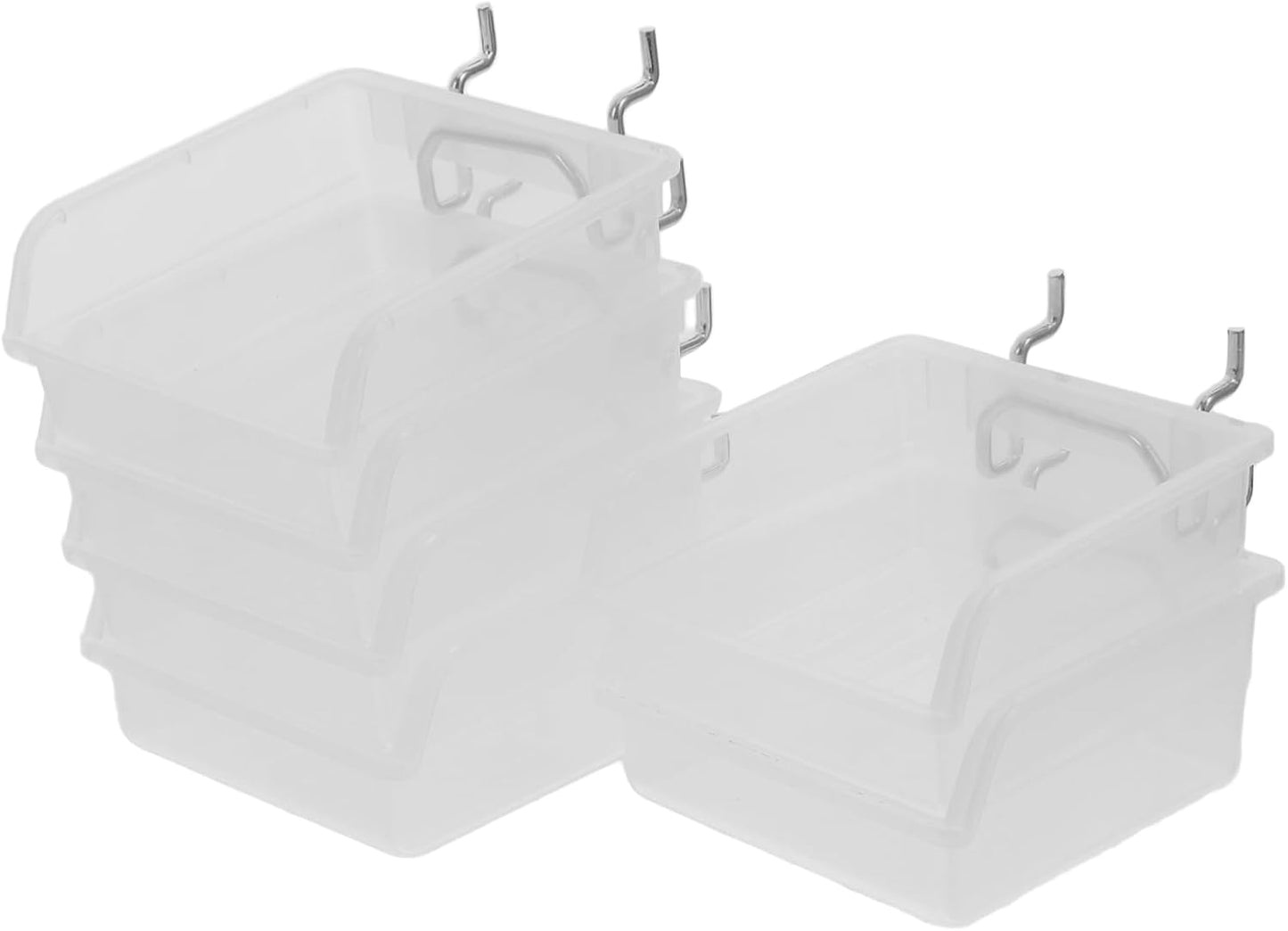  Artibetter 6pièces Bacs De Rangement Pour Perforé Accessoires De Garage Et Atelier Organisateur De Outils Avec Boîtes Transparentes Pour Rangement