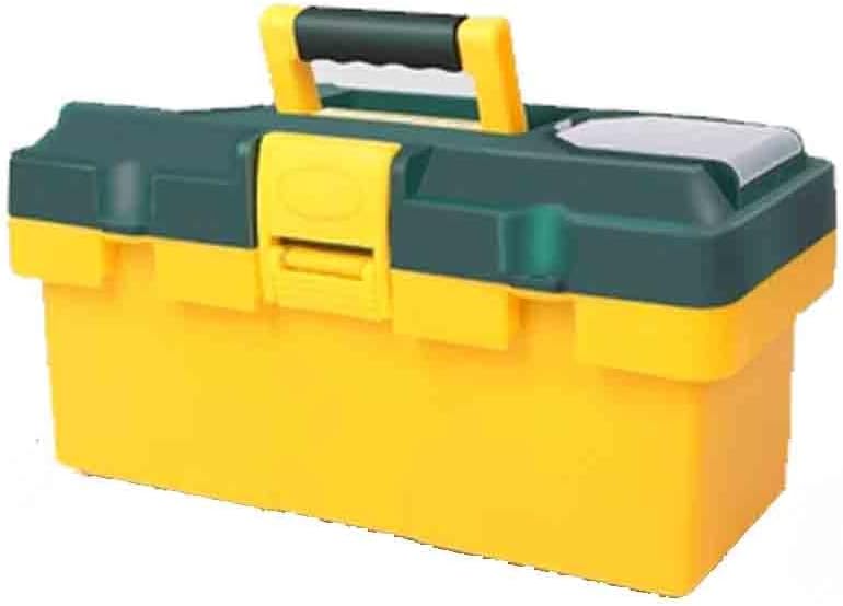 Boîte à Outils Multifonction En Plastique Portable (jaune Vert, 44,5 X 23,5 X 21 Cm)