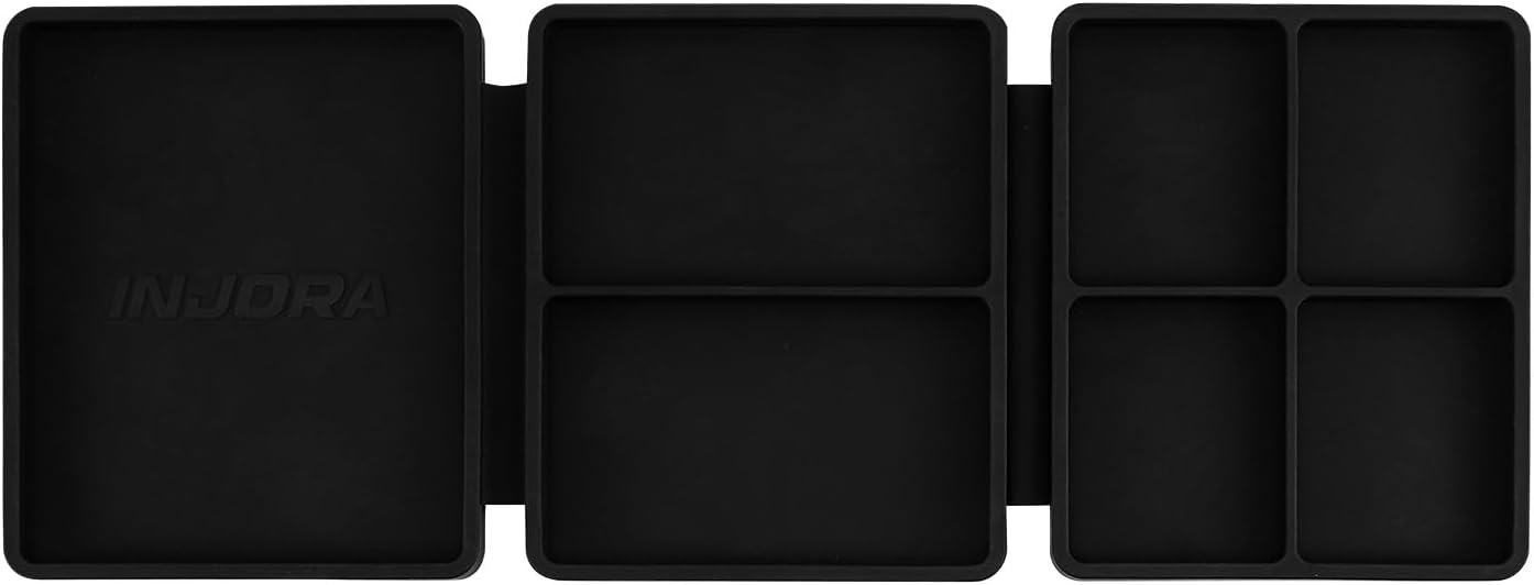 INJORA Plateau à Outils Portable En Silicone à Trois Volets, Plateau Pour Pièces (108 X 88 Mm)
