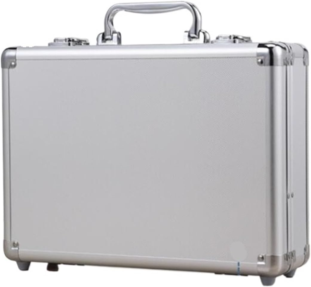  Valise Aluminium Mallette Rigide En Aluminium, Boîte à Outils, Mallette De Transport Avec Doublure Tissu, Vol For équipement Portable(Black)