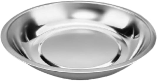  Generic Plateau Rond Automobile Bol Plat Rangement Pièces Automobiles Coupelle Organisateur Métal Acier Inoxydable Convient Pour Mécanique Travaux Atelier, 6 Pouces