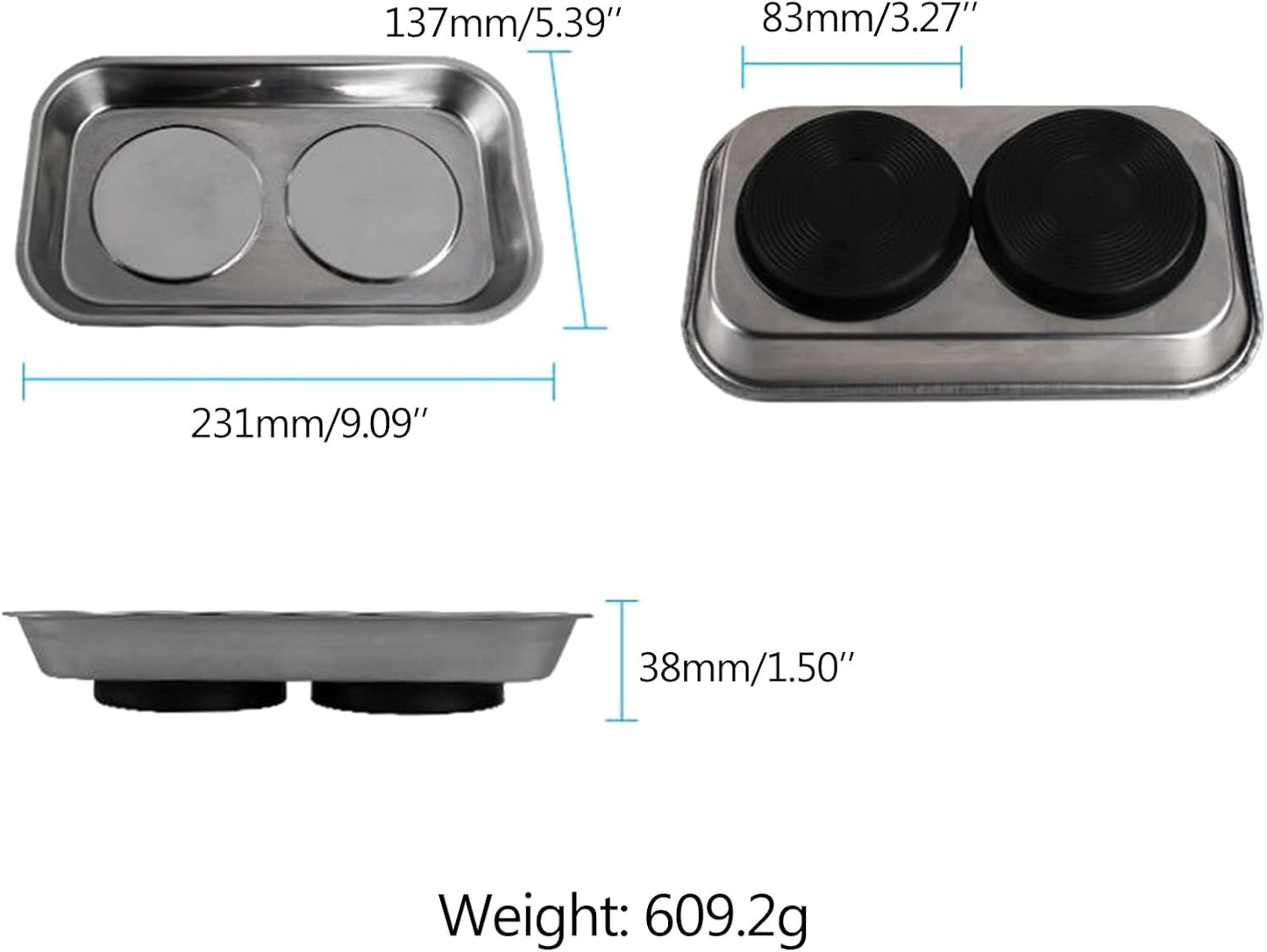  Plateau Magnétique Rectangulaire Pour écrous Et Vis Pour L'organisation Des Outils Dans Le Garage Gardez Les écrous, Forets, Boulons Et Clous Bien Rangés Sur Le Plateau Magnétique Pour Outils