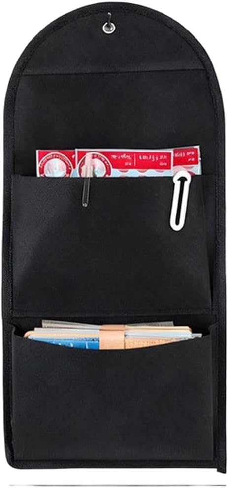  Sac De Rangement Mural à Suspendre Pour Clés, Cosmétiques, Bijoux Avec Plusieurs Poches En Tissu Non Tissé Pour Dortoir, Cuisine, Salon, Chambre à Coucher, Porte, Armoire, Placard, Gris 34 X 22 Cm