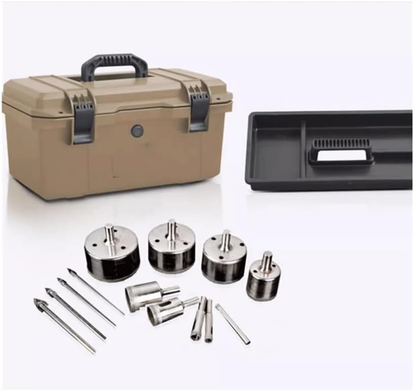  Caisses à Outils Boîte À Outils En Plastique, De Maintenance Multifonctionnelle, Rangement Pièces Ménagères, D'articles Voiture, D'urgence Réparation Sur Le Terrain(Bruin)