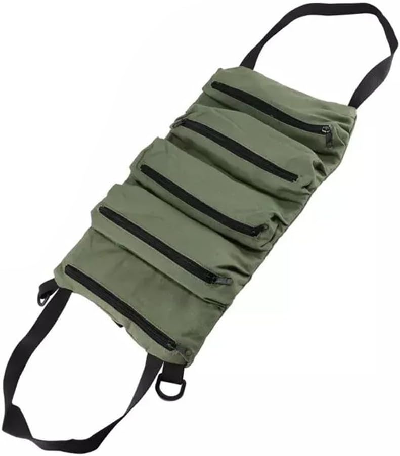  Sac à Outils Robuste En Tissu Oxford Avec 5 Poches Pour Le Rangement Des Clés, Organiseur Multifonction à Suspendre Pour Siège De Voiture Et Atelier, Noir