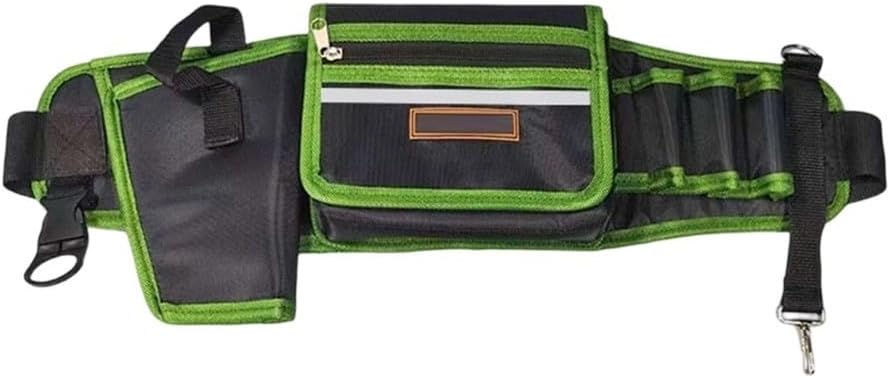  Ceinture Réglable Oxford 1680D Sac Banane Pour électricien Travaux De Construction Robuste Et Professionnel De Charpentier Organiseur De Rangement Noir (vert)