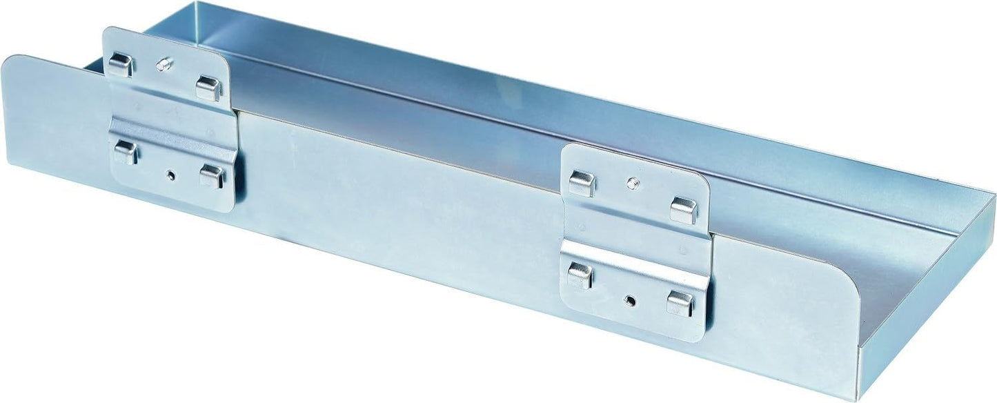  KS TOOLS 860.0857 - Support Bac De Rangement - 350x125 Mm - Vis De Fixation Inclus - Epaisseur Du Plateau 1,5 Mm - Zingué. Gris