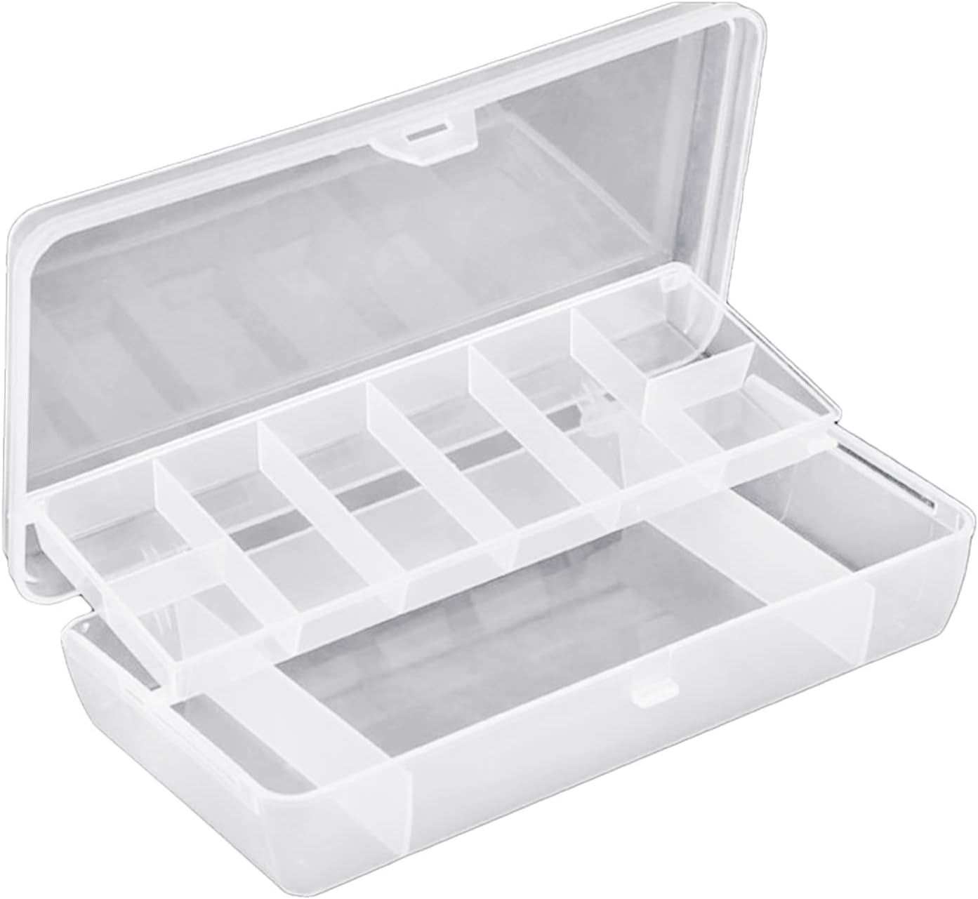  Boîte à Outils Compacte Avec Boucle Double Face Pour Organiseur De Leurres De Pêche - Léger - Grande Capacité Avec Compartiments Avec Séparateurs