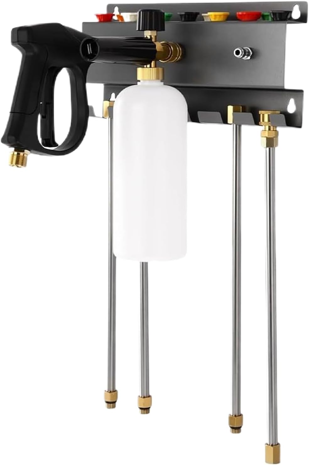 Genérico Support Mural Pour Nettoyeur Haute Pression | Organisateur D'outils De Lavage De Véhicules, Base Pour Tige De Nettoyeur Haute Pression, Pour Garage, Sous-sol, Atelier Domestique, Caravane, Camion