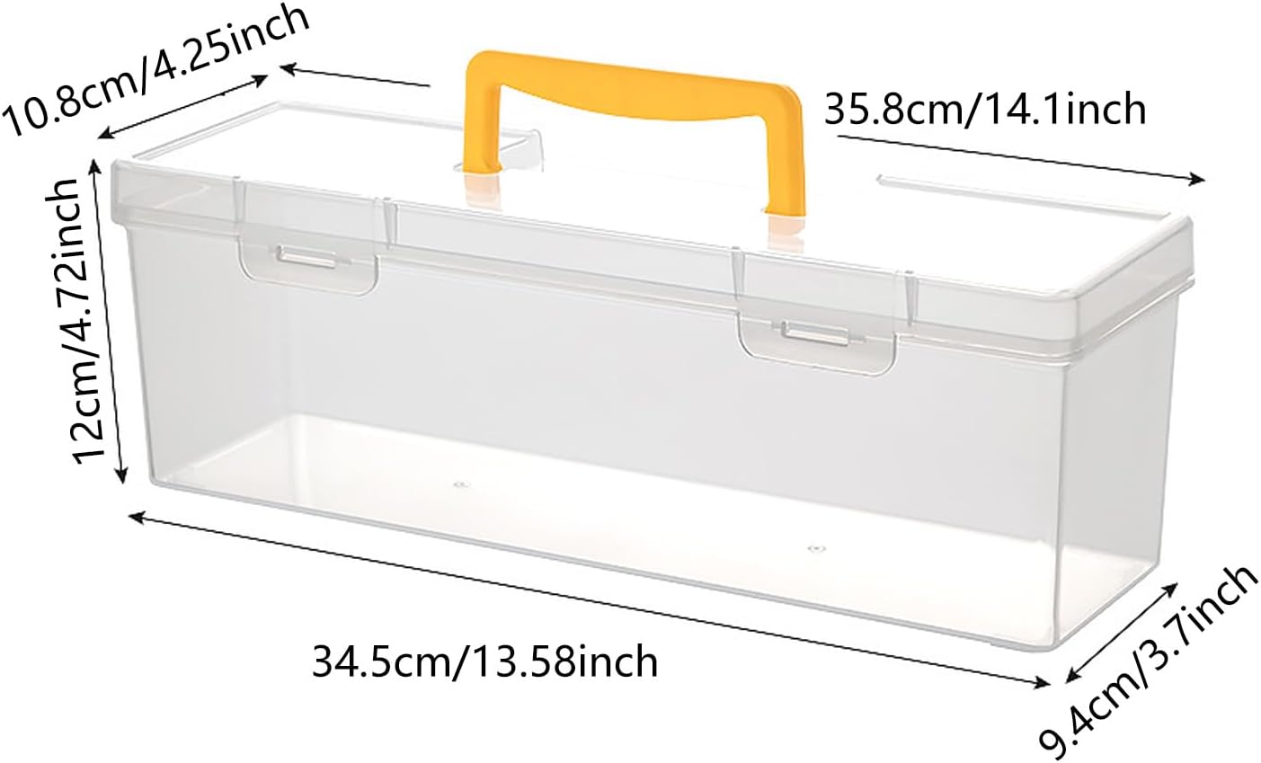  Boîte à Outils Robuste Avec Séparateurs Amovibles - Boîte De Rangement Transparente Pour Atelier, Garage, Usage Domestique - Boîte De Rangement Transparente Avec Poignée