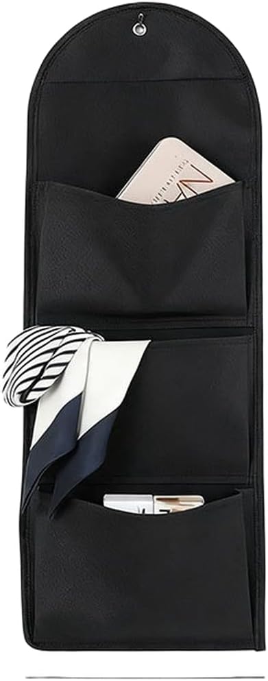  Sac De Rangement Mural à Suspendre Pour Clés, Cosmétiques, Bijoux Avec Plusieurs Poches En Tissu Non Tissé Pour Dortoir, Cuisine, Salon, Chambre à Coucher, Porte, Armoire, Placard, Gris 34 X 22 Cm