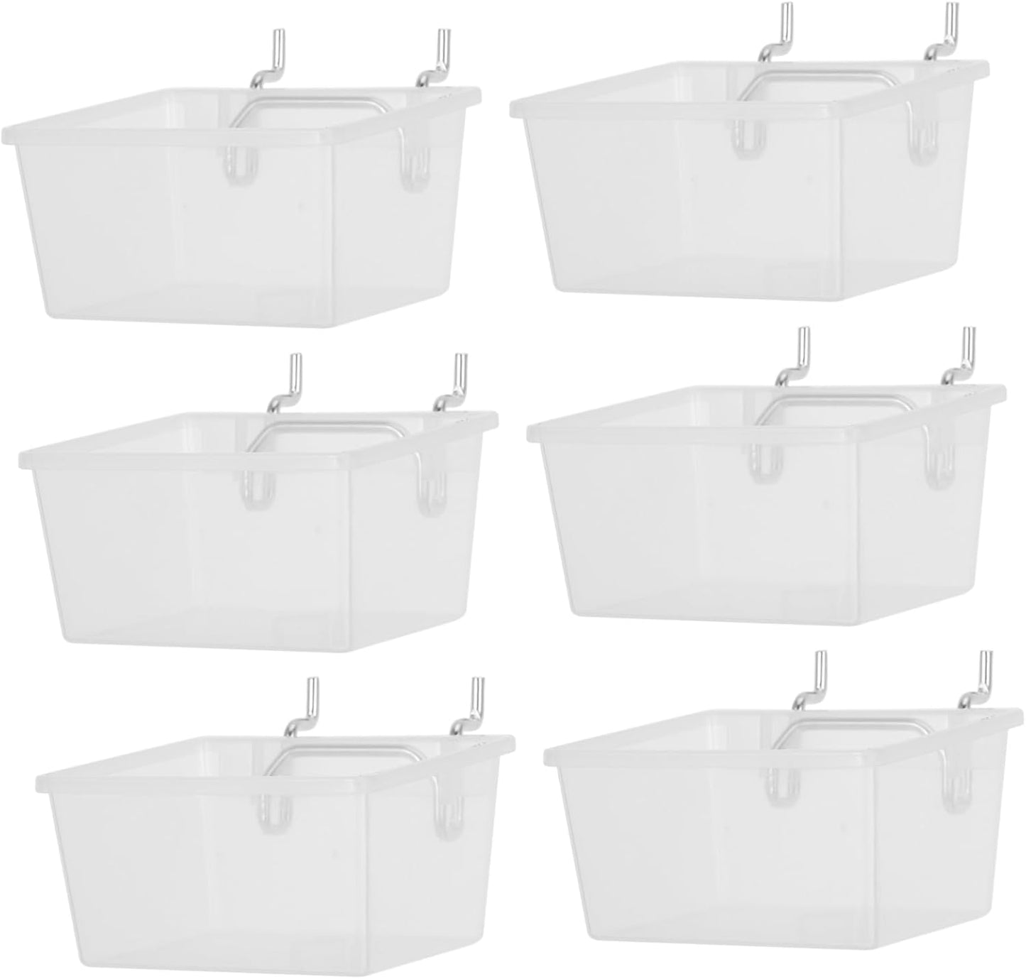  Artibetter 6pièces Bacs De Rangement Pour Perforé Accessoires De Garage Et Atelier Organisateur De Outils Avec Boîtes Transparentes Pour Rangement