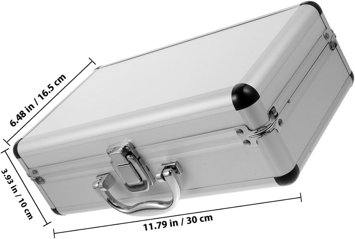  Healvian Malette Couteaux Professionnel Vide En Alliage D'aluminium Grosse Capacité, Étui Rigide Portable à Poignée, Pour Bureau Et Atelier