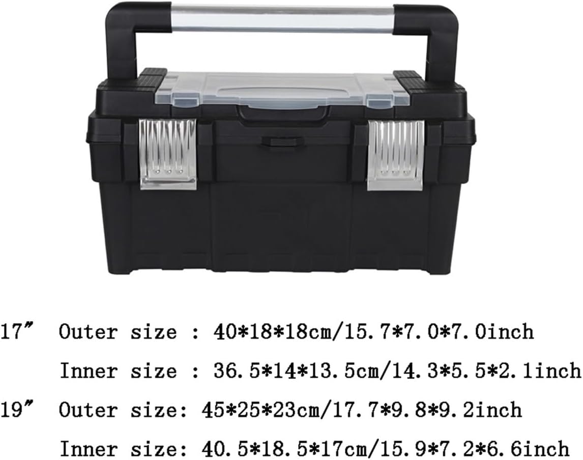  Coffret à Outils Boîte De Rangement Polyvalente En Alliage à Longue Poignée, Boîte Outils Domestique Double Portable Plastique(Petit)