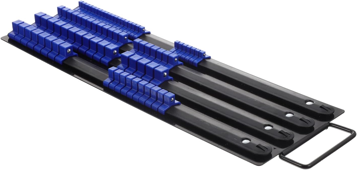  Housoutil Organisateur De Douilles Efficace Support De Rangement En Métal Plateau De Douilles 1/2 3/8 1/4 Kit