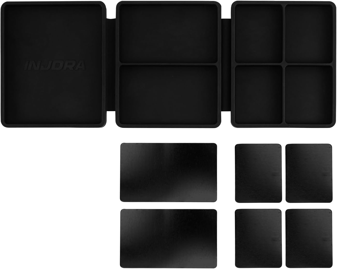  INJORA Plateau à Outils Portable En Silicone à Trois Volets, Plateau Pour Pièces (108 X 88 Mm)
