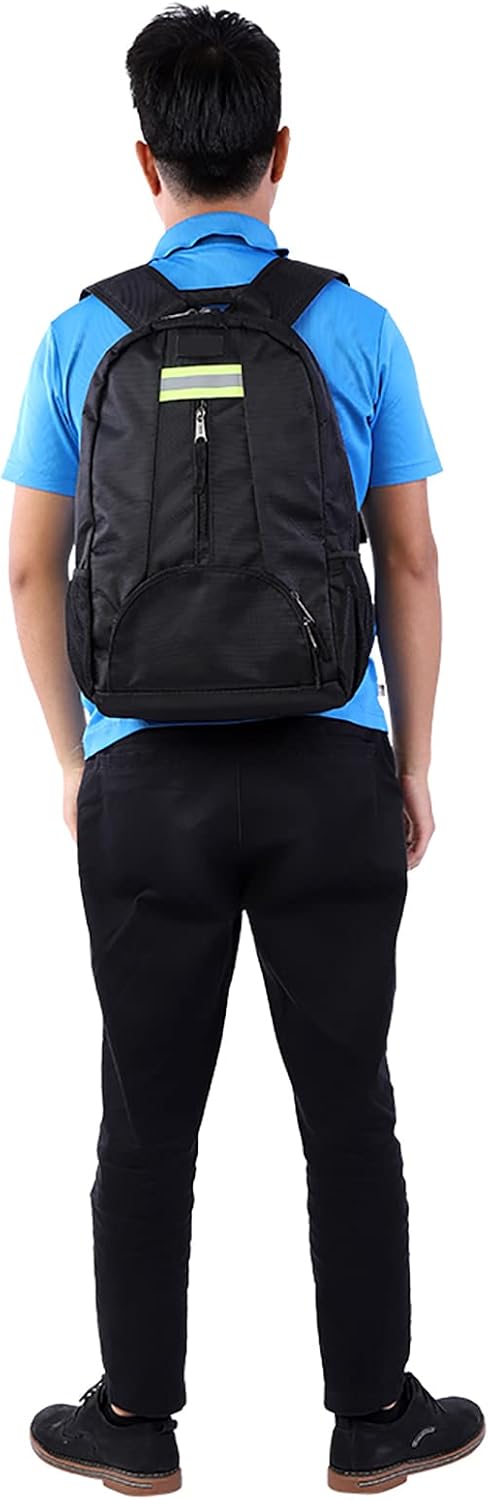  Sac à Dos à Outils Robuste, Sac D'électricien Avec épaule, Organisateur De Rangement D'outils Multi-poches Pour Entrepreneur (Noire)