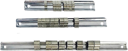 Lot De 3 Supports à Douilles 1/4 3/8 1/2 Avec 8 Clips Sur L'organisation Des Outils, Garage, Outils, Rangement, Transport, Port Industriel