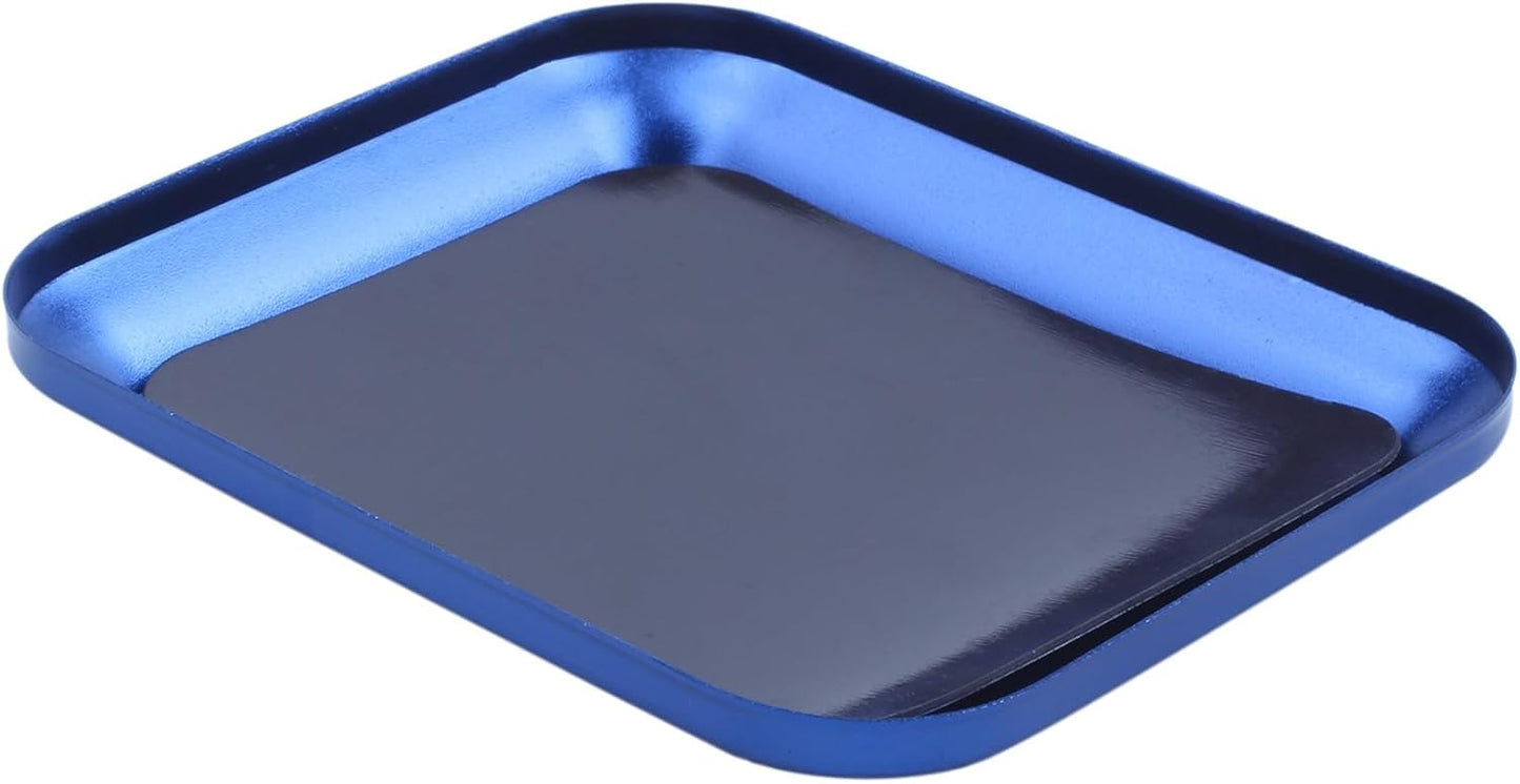  3X Plateau À Vis En Alliage D'Aluminium Utile Avec Coussinet Magnétique Pour Modèle Rc Outil De Réparation De Voiture De Téléphone Bleu