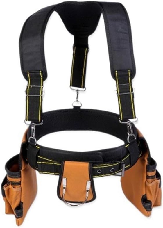  Bretelles Porte-outils Avec Ceinture Réglable Et Bretelles Pour Travaux De Menuiserie électrique Et Rénovation (B)